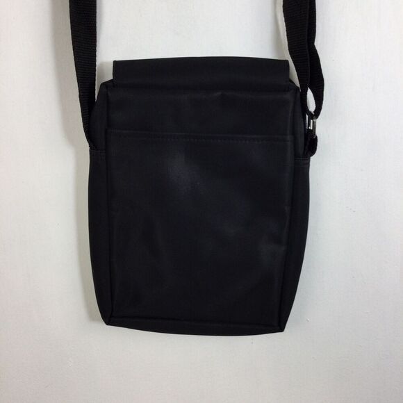 Samsonite Nylon Canvas Crossbody Sling Bag Black Pockets Zippers Travel - Picture 3 of 11